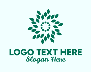 Vegan - Nature Leaves Pattern logo design