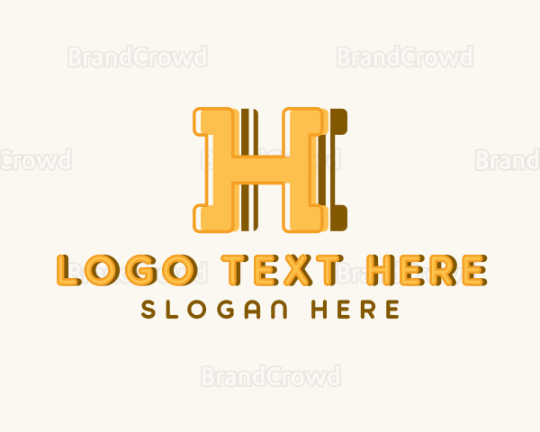 Playful Kiddie Letter H Logo