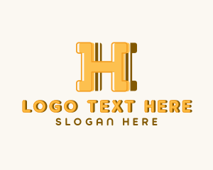 Sans - Playful Kiddie Letter H logo design