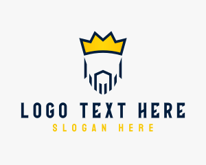 Royal - Striped Beard King logo design