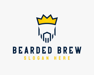 Striped Beard King logo design