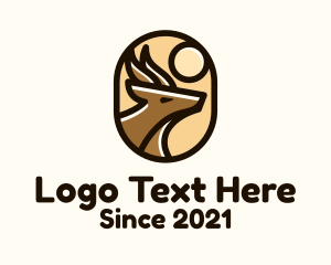 Zoo - Wild Deer Badge logo design