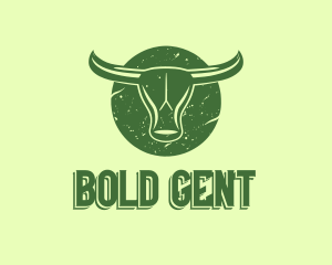 Green Bull Head logo design