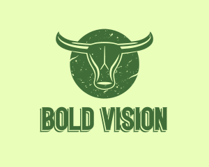 Green Bull Head logo design