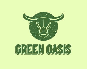 Green Bull Head logo design