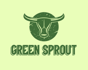 Green Bull Head logo design