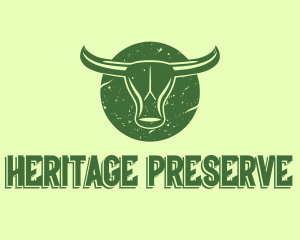 Green Bull Head logo design