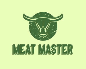 Green Bull Head logo design