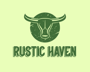 Green Bull Head logo design