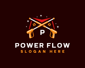 Roof Power Wash Maintenance logo design