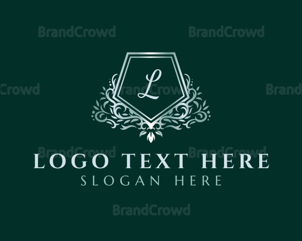 Luxury Pentagon Wreath Logo