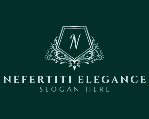 Luxury Pentagon Wreath logo design