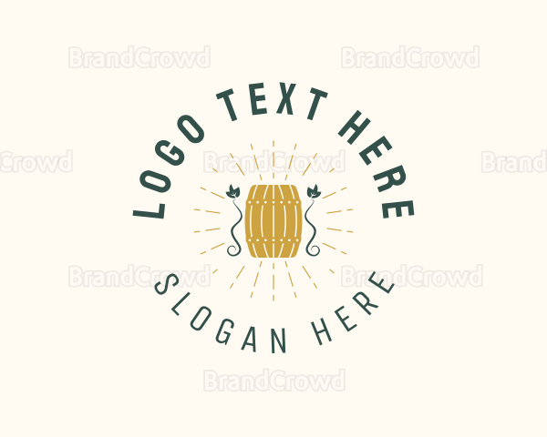 Barrel Brewery Liquor Logo