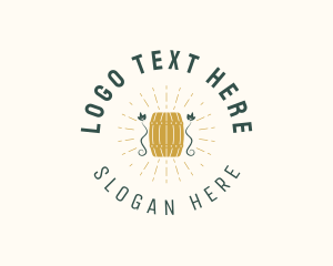 Lager - Barrel Brewery Liquor logo design