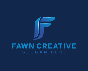 Multimedia Marketing Letter F logo design