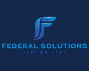 Multimedia Marketing Letter F logo design