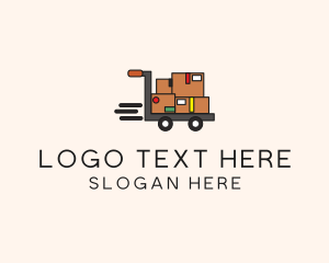 Package Warehouse Cart logo design