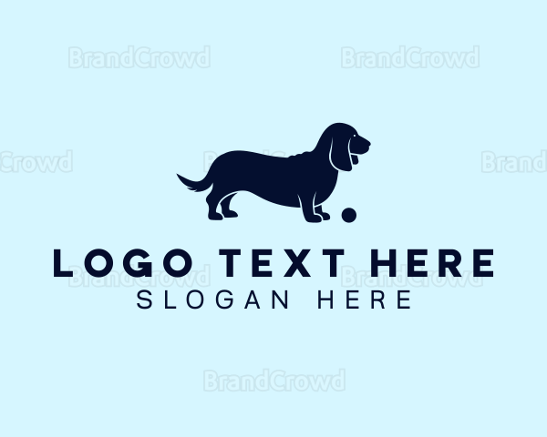Daschund Pet Dog Logo