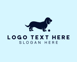 Veterinary - Daschund Pet Dog logo design