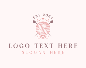 Handcrafter - Yarn Knit Weaving logo design