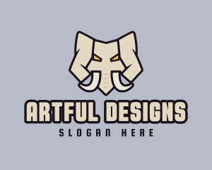 Angry Mammoth Elephant logo design