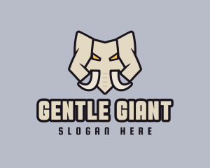 Elephant - Angry Mammoth Elephant logo design