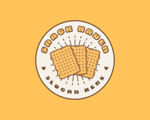 Cute Quirky Biscuit Crackers logo design