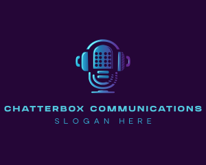 Talk - Radio Station Microphone logo design