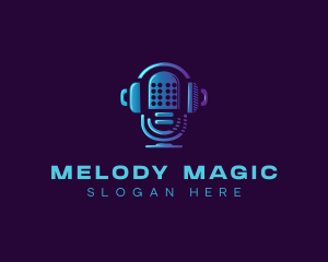 Singer - Radio Station Microphone logo design