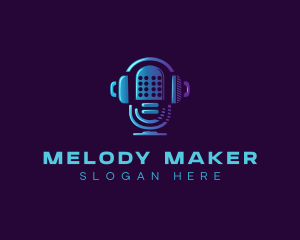 Singer - Radio Station Microphone logo design