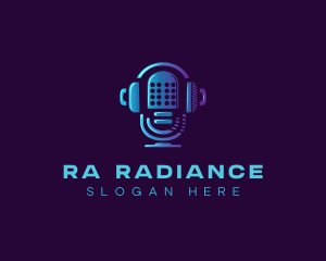 Radio Station Microphone logo design