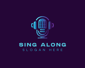 Karaoke - Radio Station Microphone logo design