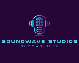 Recording - Radio Station Microphone logo design