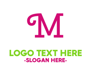 Curly Pink M Logo