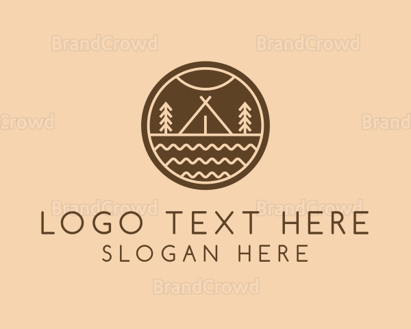 Outdoor Camping Badge Logo