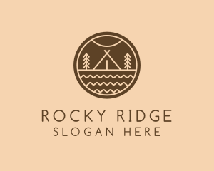 Rocky - Outdoor Camping Badge logo design