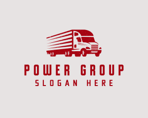 Trailer - Red Truck Shipment logo design