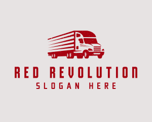 Red Truck Shipment logo design