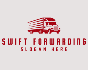 Red Truck Shipment logo design