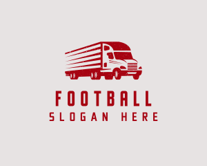 Trucking - Red Truck Shipment logo design