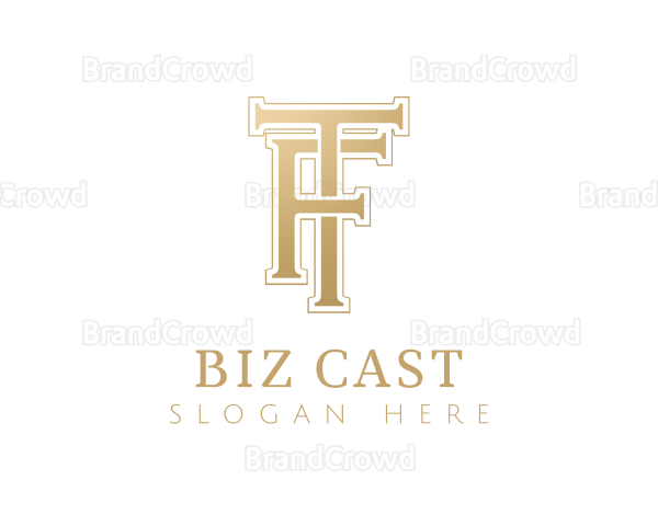 Elegant Letter TF Monogram Logo