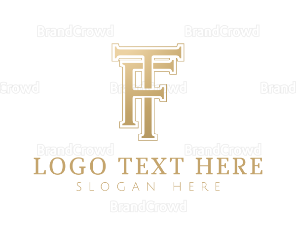 Elegant Letter TF Monogram Logo