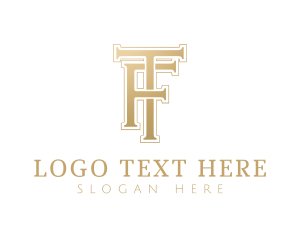 Business - Elegant Letter TF Monogram logo design