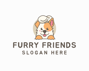 Furry - Dog Chef Baker logo design