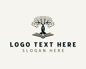 Publisher - Book Tree Library logo design