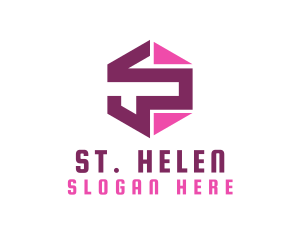 Mechanical Pink S logo design