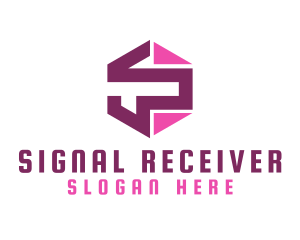 Mechanical Pink S logo design