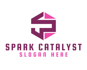 Mechanical Pink S logo design