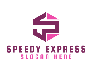 Mechanical Pink S logo design