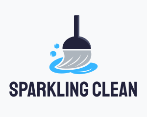 Cleaner - Broom Household Cleaner logo design